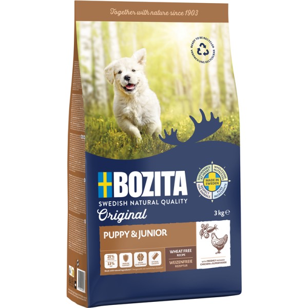 Bozita Dog Original Puppy & Junior 3kg Sack