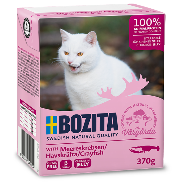 Bozita Feline Recart Häppchen in Gelee Meereskrebse 370g Tetra Pak