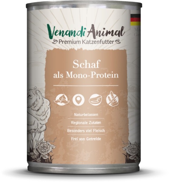 Venandi Animal - Schaf als Monoprotein 400g Dose