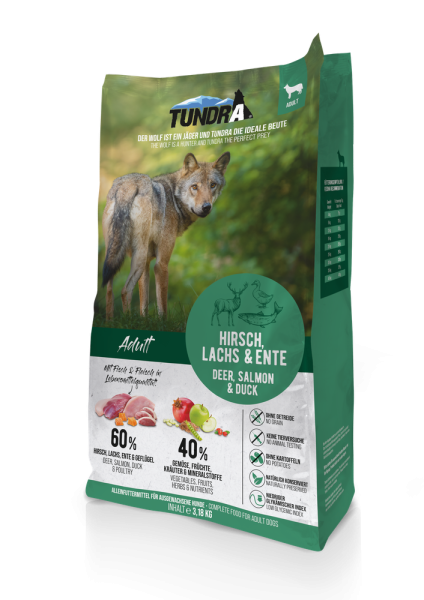 Tundra Dog Hirsch, Ente, Lachs 3,18kg Beutel