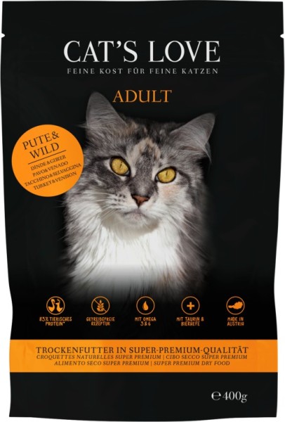 CAT´S LOVE Pute & Wild 400g Pouch-Beutel