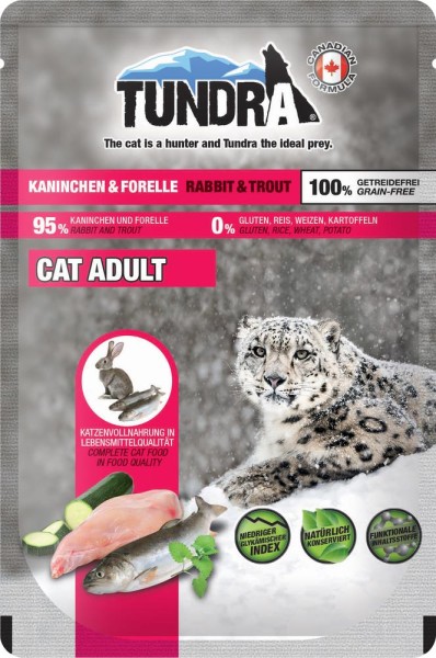 Tundra Cat Kaninchen & Forelle 85g Pouch-Beutel