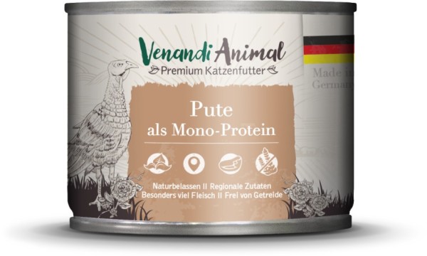 Venandi Animal - Pute als Monoprotein 200 g Dose