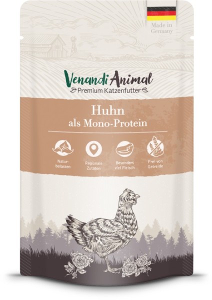 Venandi Cat Mono Huhn 125g Pouch-Beutel