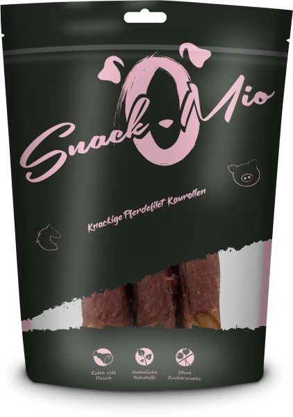 SnackOMio - knackige Pferdefilet Kaurolle 3er 150g Beutel