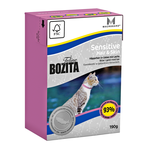 Bozita Feline Recart Hair & Skin - Sensitive 190g Tetra Pak