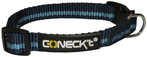 Hundehalsband Coneck´t Nylon blau/hellblau S