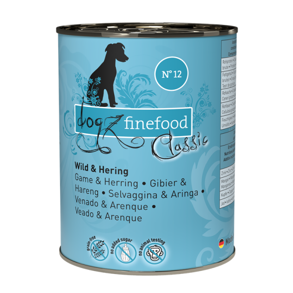 Dogz finefood No. 12 Wild & Hering 400g