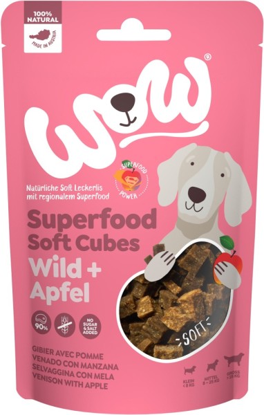 WOW SUPERFOOD Soft Cubes Wild mit Apfel 150 g