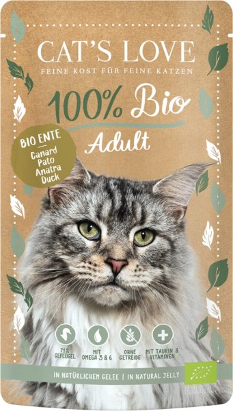 CAT´S LOVE BIO Ente 100g Pouch-Beutel