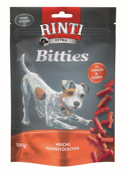 Rinti Extra Snack Bitties Tomate & Kürbis, 100g Zipperbeutel