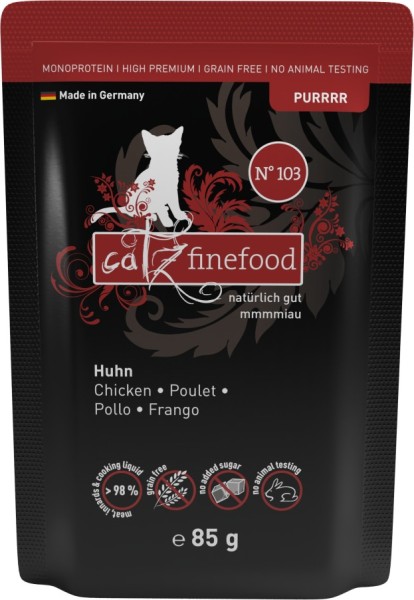 Pets Nature Catz finefood Purrrr No. 103 Huhn 85g Pouch-Beutel