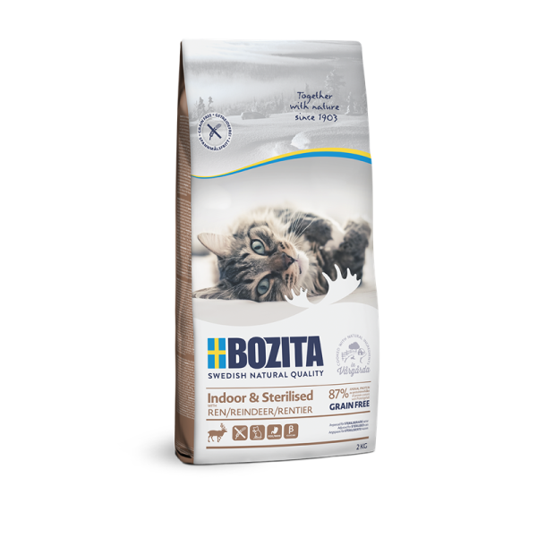 Bozita Indoor & Sterilised Grain free Reindeer 2kg Sack