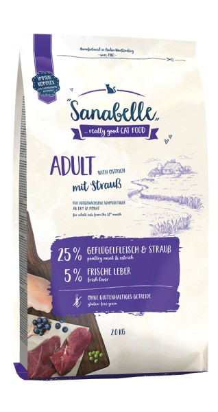 Sanabelle Adult Strauß 2kg Beutel