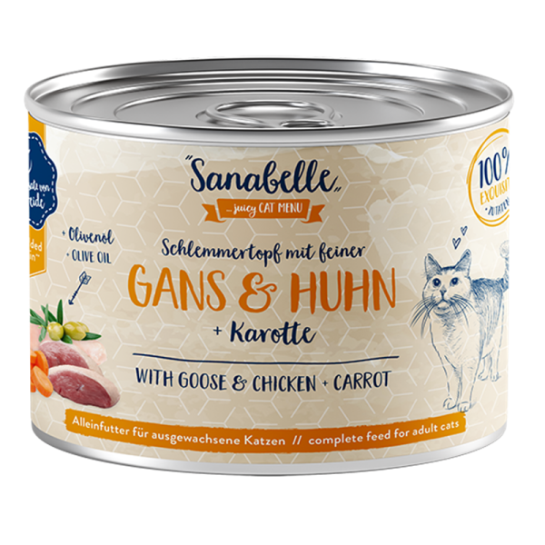 Sanabelle Nassfutter mit Gans & Huhn 180 g Dose