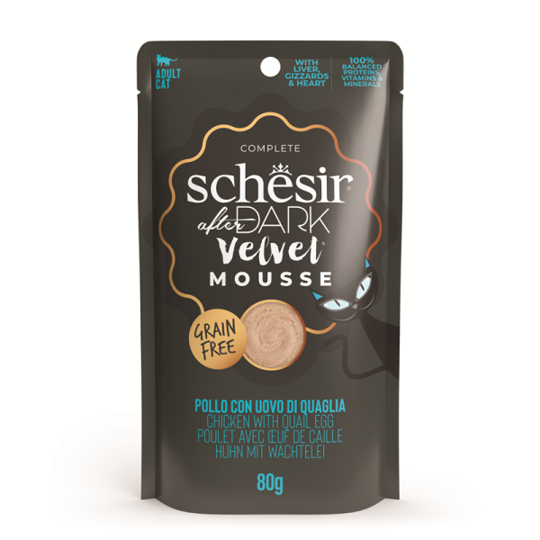 Schesir Cat AD Velvet Chicken & Egg 80g Pouch-Beutel