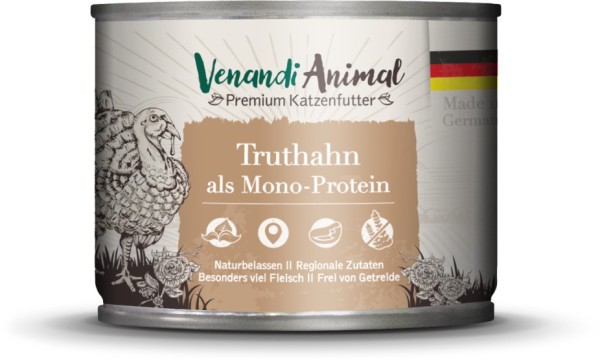 Venandi Animal - Truthahn als Monoprotein 200g Dose