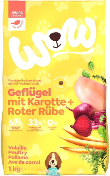 WOW TROCKEN Minis JUNIOR Geflügel 1kg