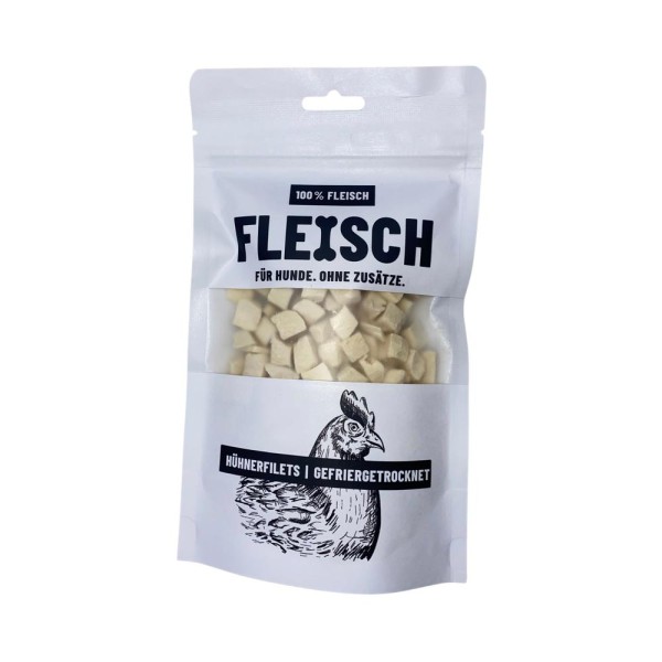 Schnauze & Co. Fleisch-Hühnerbrustfilet-Cubes, gefriergetrocknet 50 g Beutel