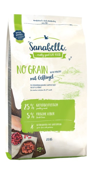 Sanabelle No Grain Geflügel 2kg Beutel