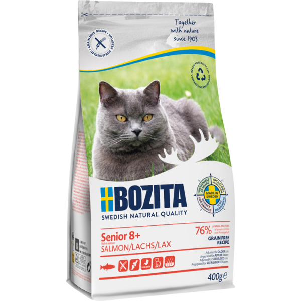 Bozita Senior 8 & Grain free mit Lachs 400g Sack