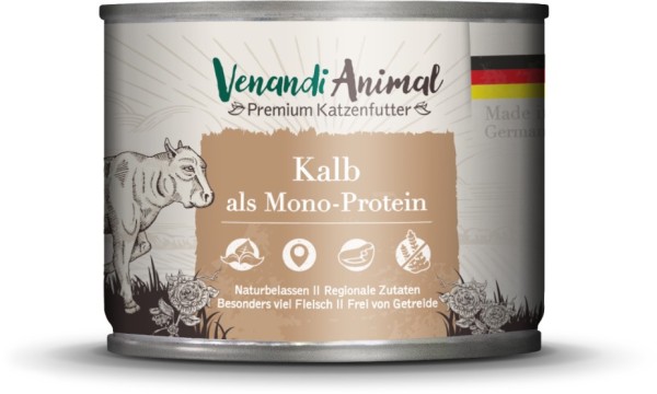 Venandi Animal - Kalb als Monoprotein 200g Dose