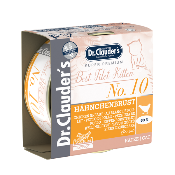 Dr. Clauder´s Cat Best Filet No10 Kitten Hähnchenbr 70g