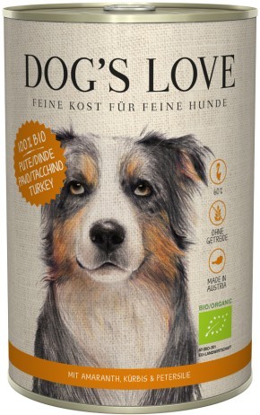 DOG´S LOVE BIO Pute 400g Dose