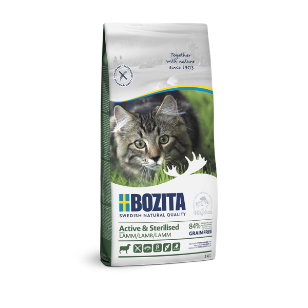 Bozita Active & Sterilised Grain free Lamb 2kg Sack