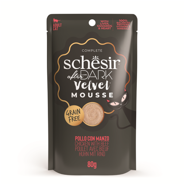 Schesir Cat AD Velvet Chicken & Beef 80g Pouch-Beutel