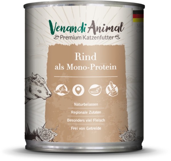 Venandi Animal - Rind als Monoprotein 800g Dose