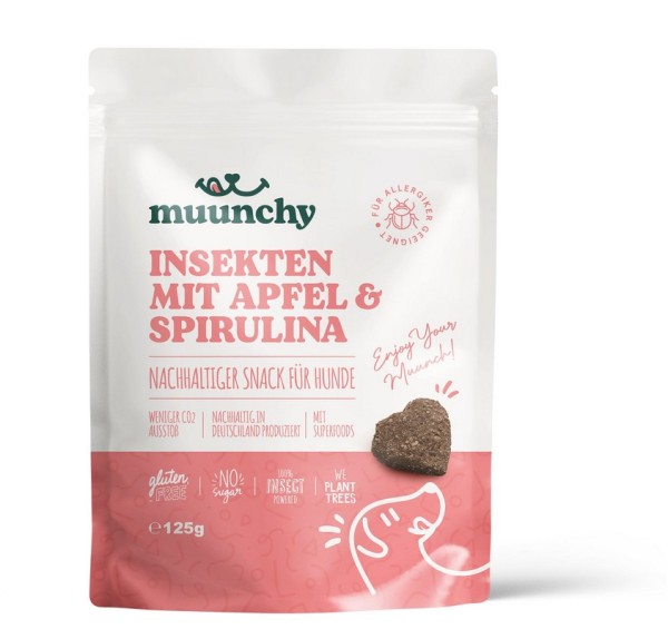 muunchy Insektensnack Apfel & Spirulina 125g Beutel