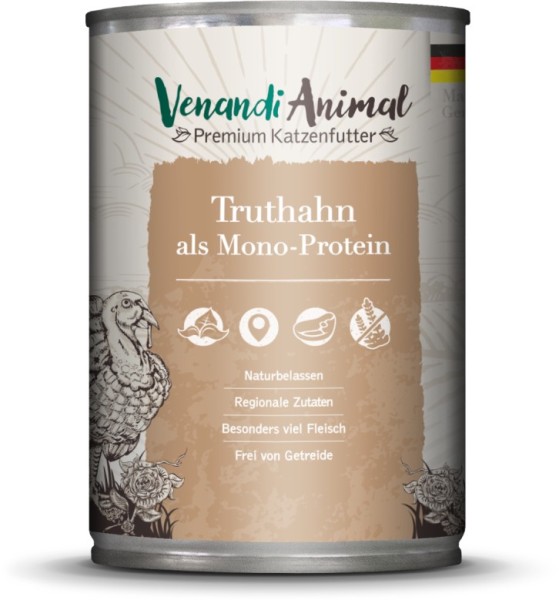 Venandi Cat Mono Truthahn 400g Dose