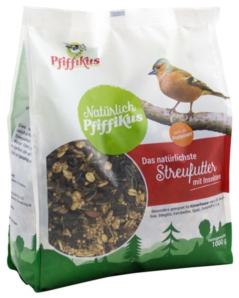 Natürlich Pfiffikus Streufutter Insekten 1kg Beutel