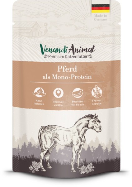 Venandi Animal - Pferd als Monoprotein 125g Pouch-Beutel