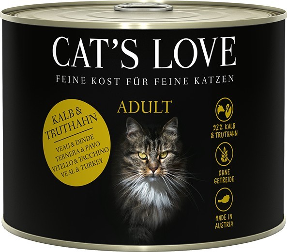 CAT´S LOVE Kalb & Truthahn Pur 200g Dose