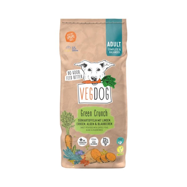 VEGDOG GREEN CRUNCH - Alleinfuttermittel für ausgewachsene Hunde Beutel