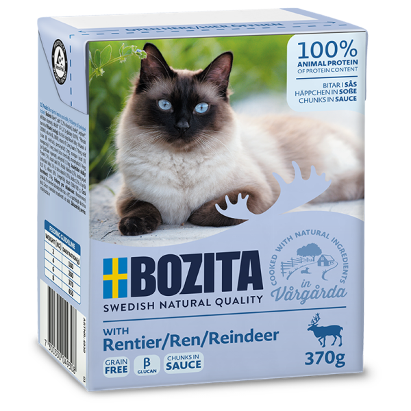 Bozita Feline Recart Häppchen in Soße Rentier 370g Tetra Pak