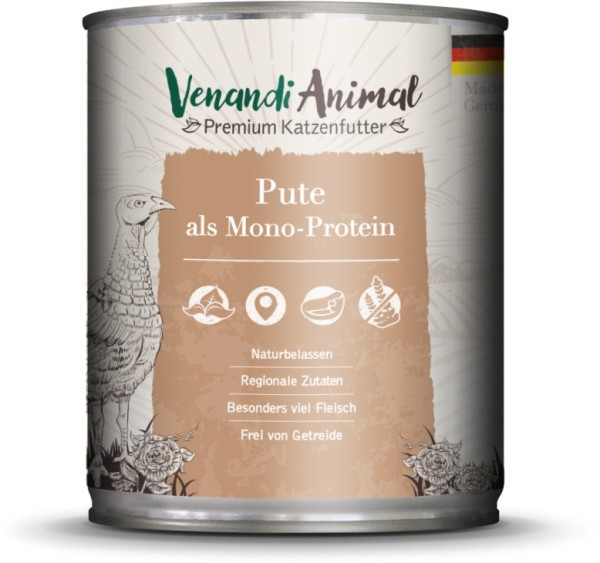 Venandi Animal - Pute als Monoprotein 800 g Dose