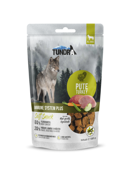 Tundra Dog Snack Immune System Pute 100g Beutel