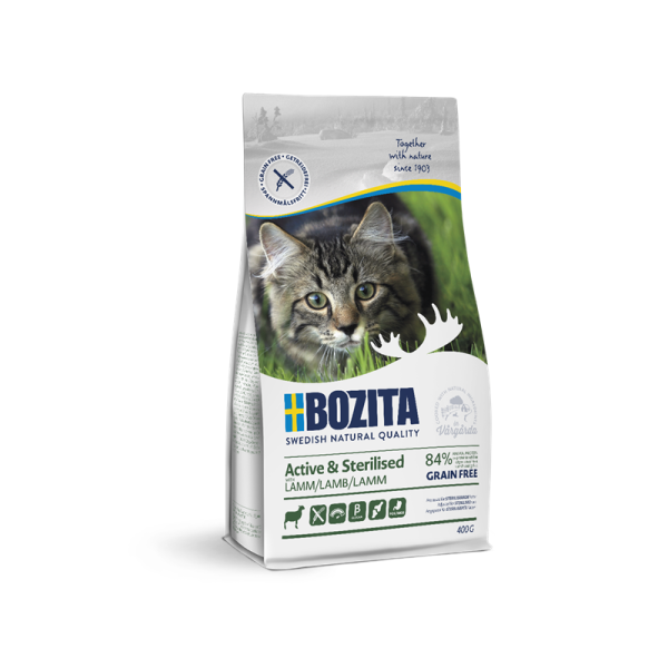 Bozita Active & Sterilised Grain free Lamb 400g Sack