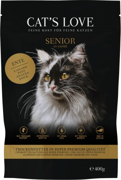 CAT´S LOVE Senior Ente 400g Pouch-Beutel