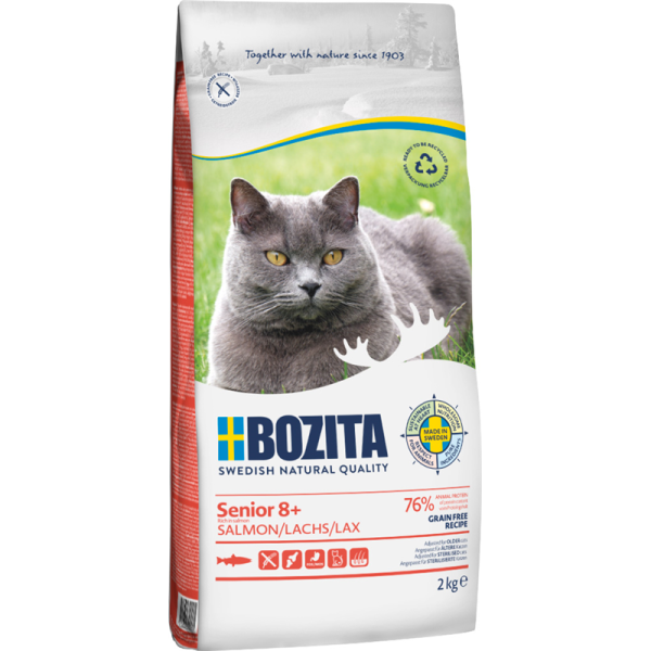 Bozita Senior 8 & Grain free mit Lachs 2kg Sack