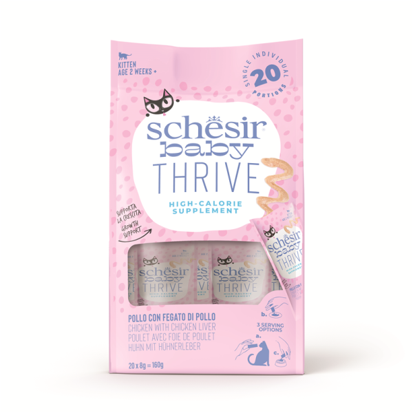 Schesir Cat Baby Thrive Chicken 20x8g Pouch-Beutel