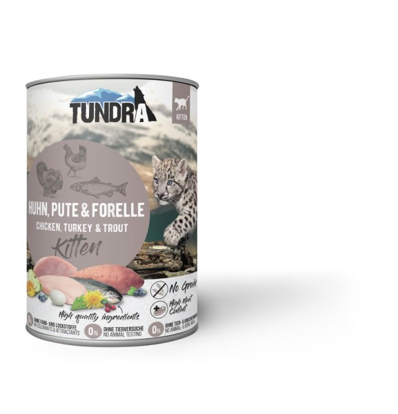 Tundra Cat Kitten Huhn, Pute & Forelle 400g Dose