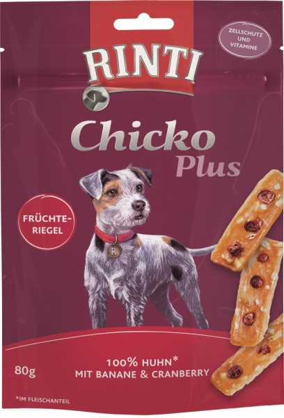 RINTI Chicko Plus Früchteriegel mit Huhn 80g