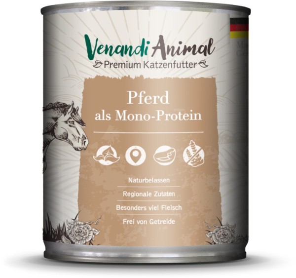 Venandi Animal - Pferd als Monoprotein 800g Dose