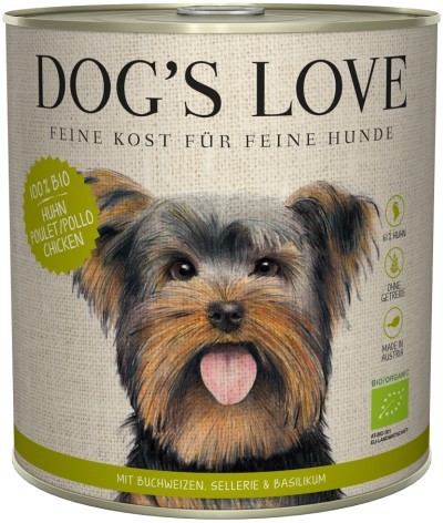 DOG´S LOVE BIO Huhn 800g Dose