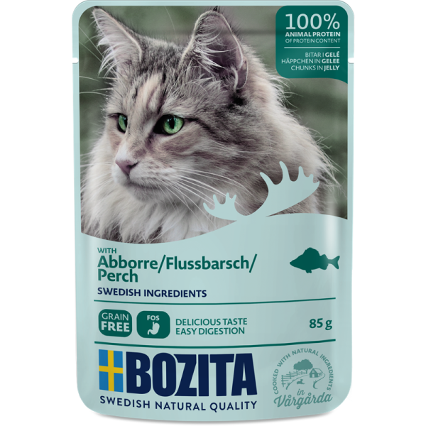 Bozita Häppchen in Gelee mit Flussbarsch 85g Pouch-Beutel