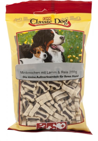 Classic Dog Snack Miniknochen Lamm und Reis 200g